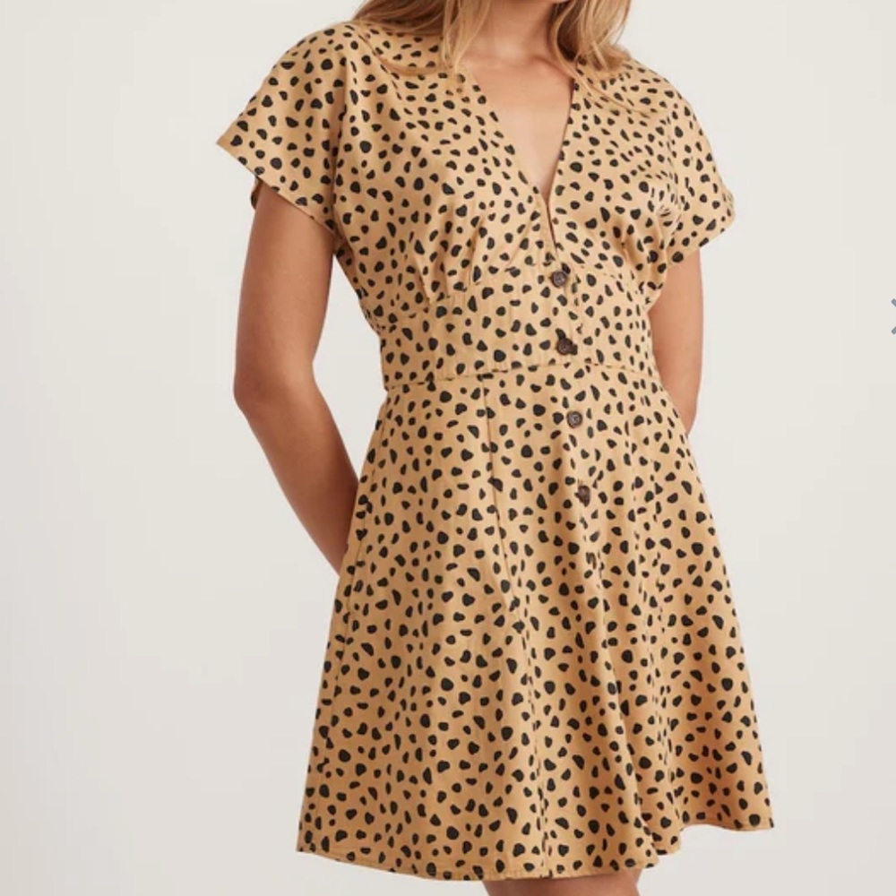 Marine Layer Camila Mini Dress in Cheetah NWT